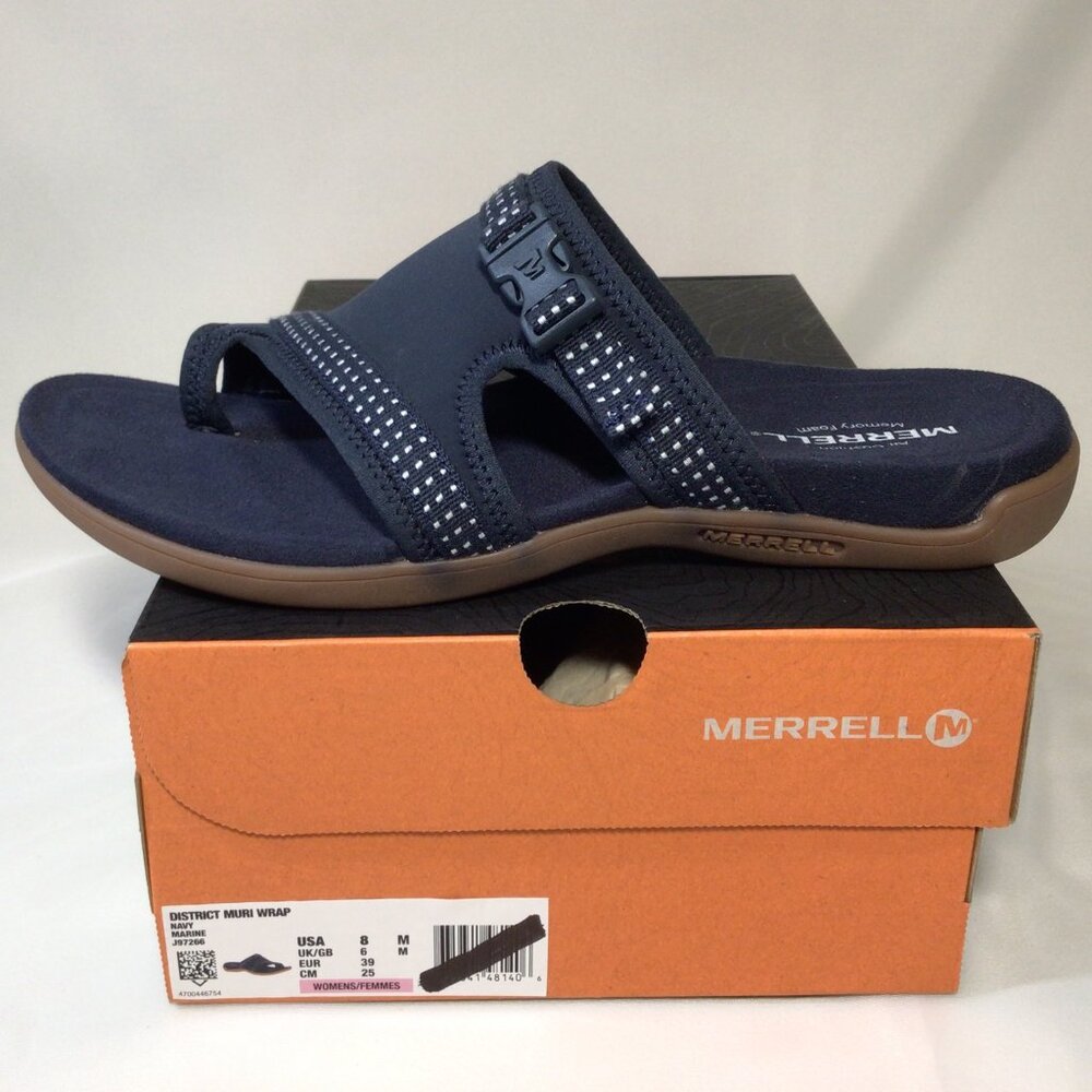 Merrell Sandals Slide Navy Size 8 - New - Picture 3 of 8